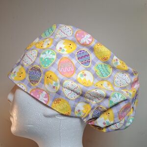 Colorful Easter Egg Cookie EURO Style Surgical Scrub Cap